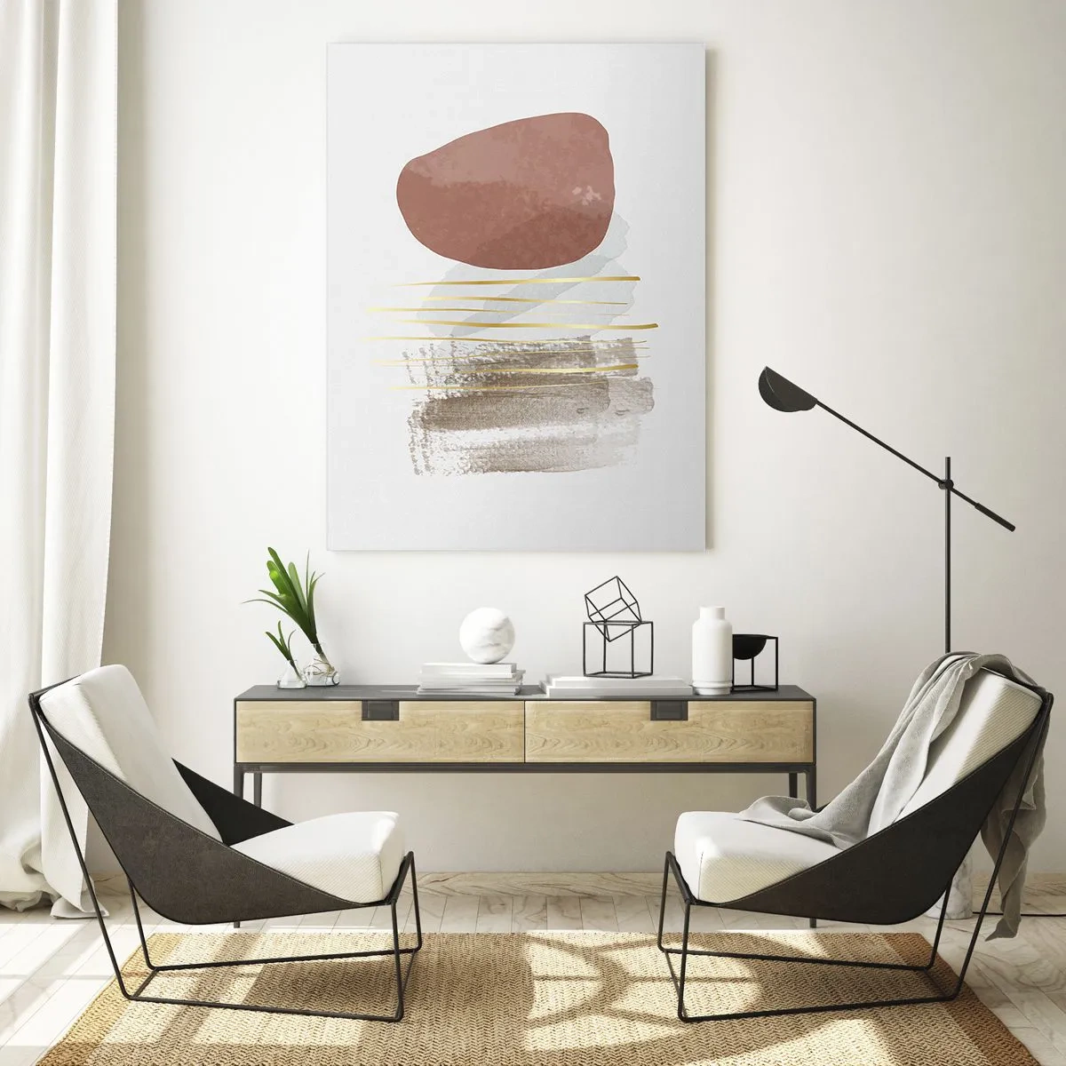 Tablou pe sticlă - Colonadă abstractă - 50x70 cm