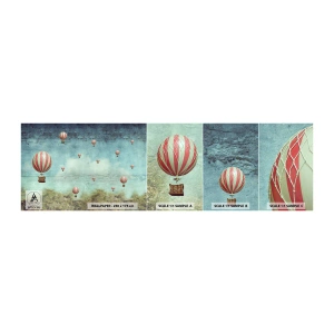 Mostră de Tapet Standard Eco - Liber de agitația vieții - Abstracția, excursie, Zborul cu balonul - 100x30 cm