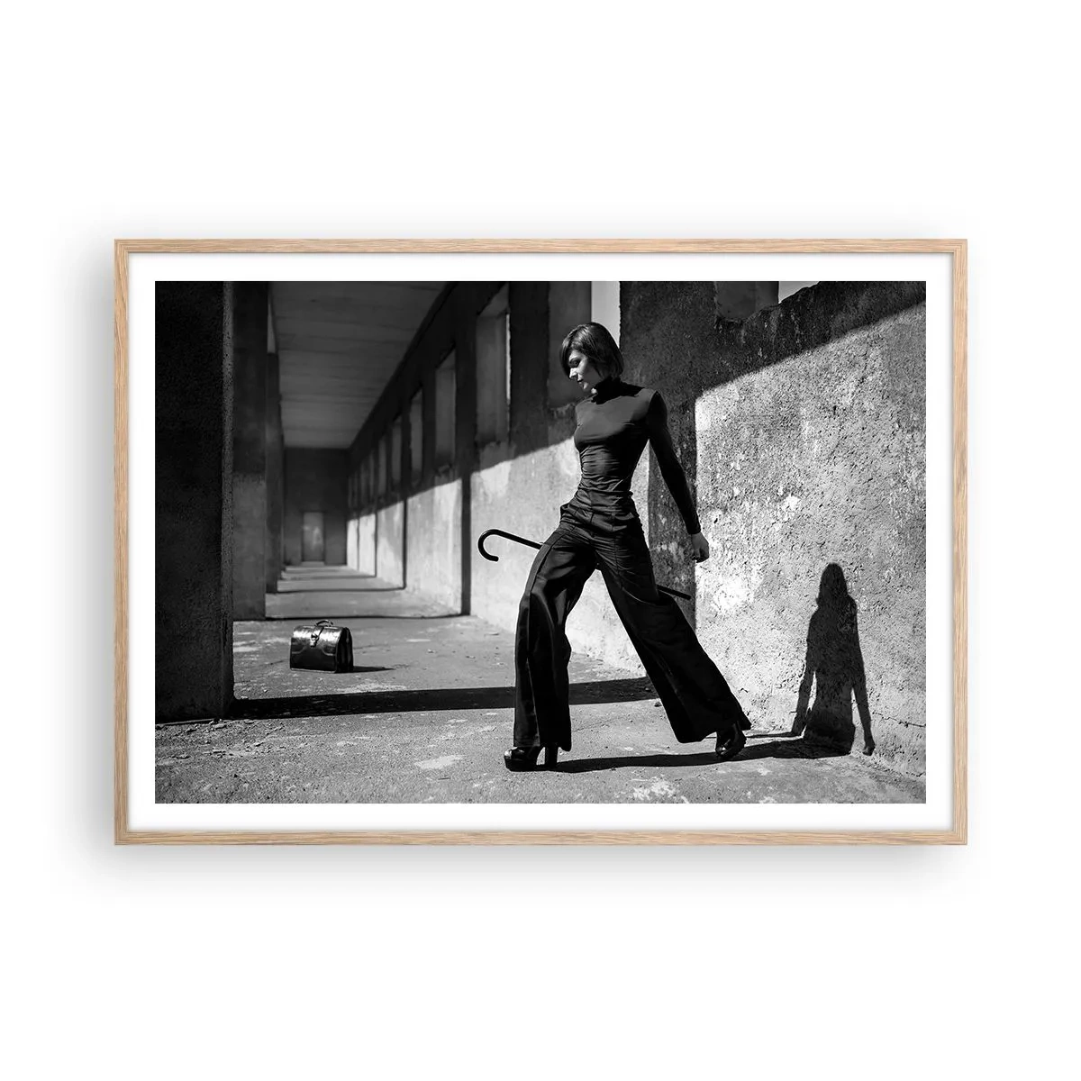 Poster în ramă de stejar deschis - Eleganță urbană - 100x70 cm