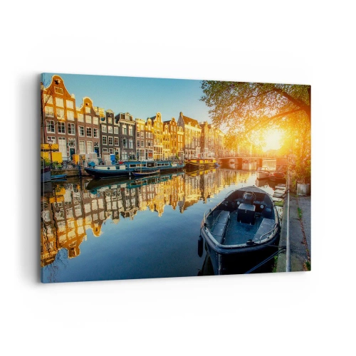 Tablou pe pânză - Dimineața în Amsterdam - 120x80 cm