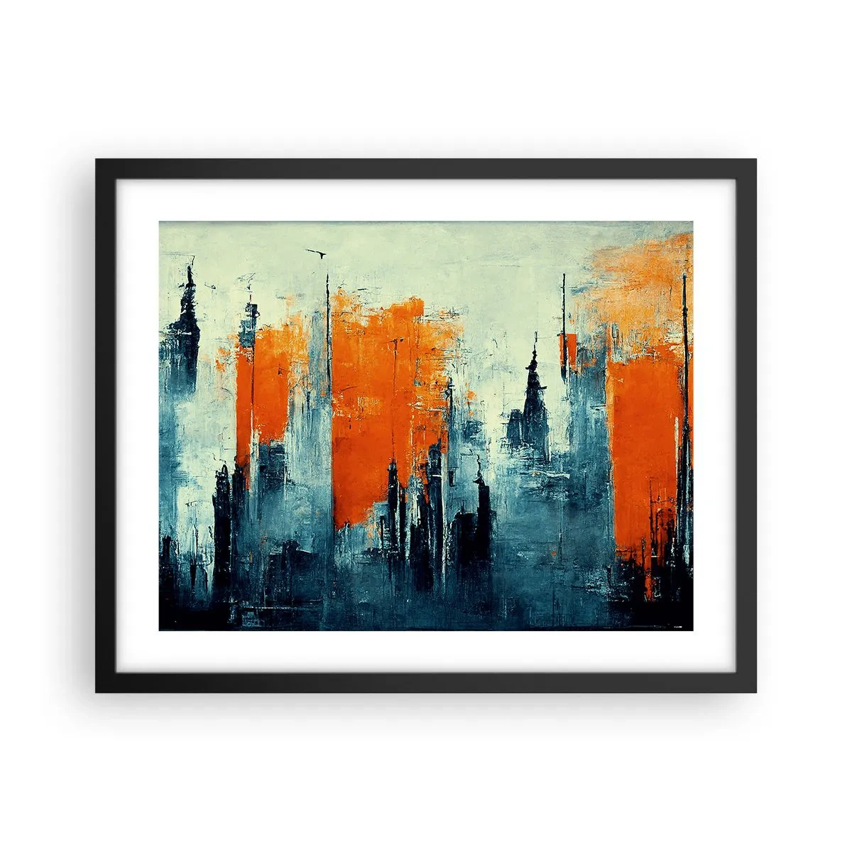 Poster în ramă neagră - Peisaj modern - 50x40 cm