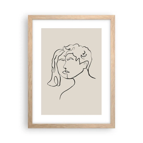 Poster în ramă de stejar deschis - Și unitatea s-a făcut - 30x40 cm