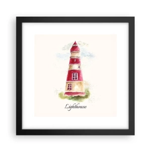 Poster în ramă neagră - Întotdeauna vreme bună - 30x30 cm