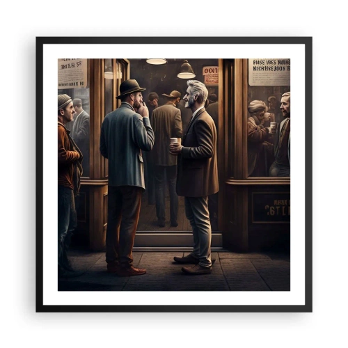 Poster în ramă neagră - Cel mai bun moment al zilei - 60x60 cm