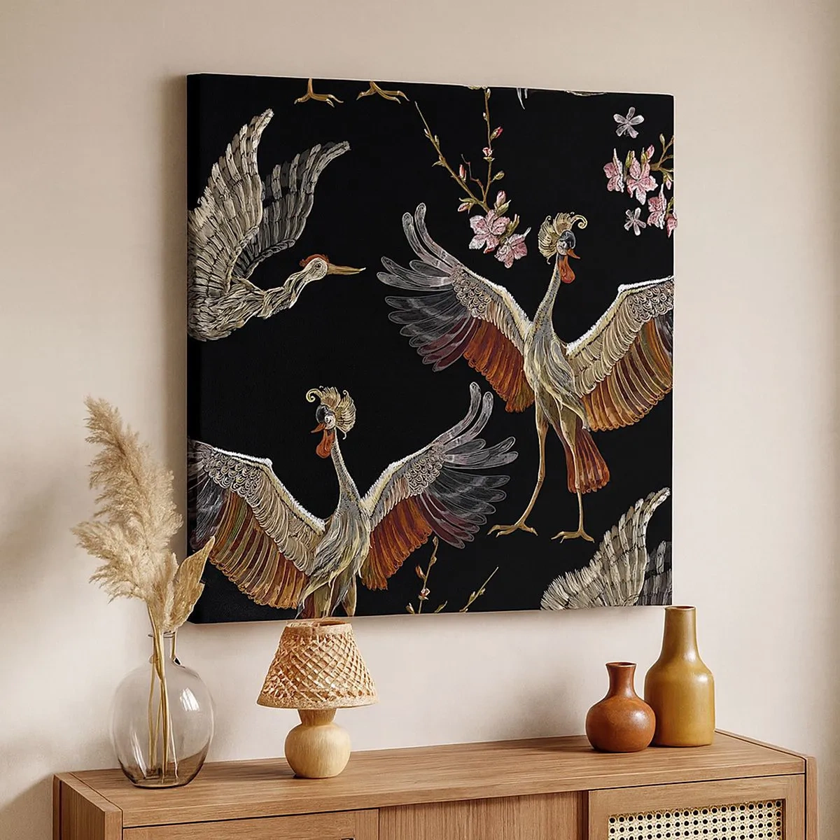 Tablou pe pânză - Pasăre de basm - 30x30 cm