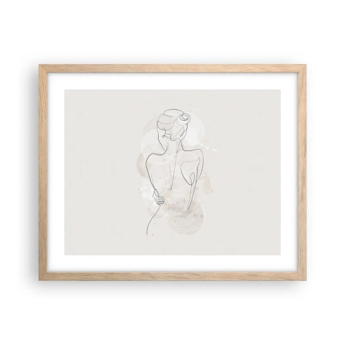 Poster în ramă de stejar deschis - Ca un instrument sensibil - 50x40 cm