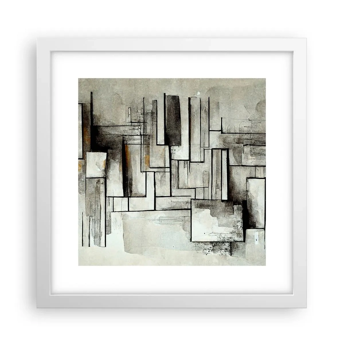 Poster în ramă albă - Puterea simplității - 30x30 cm