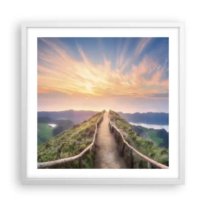 Poster în ramă albă - Aproape de cer - 50x50 cm