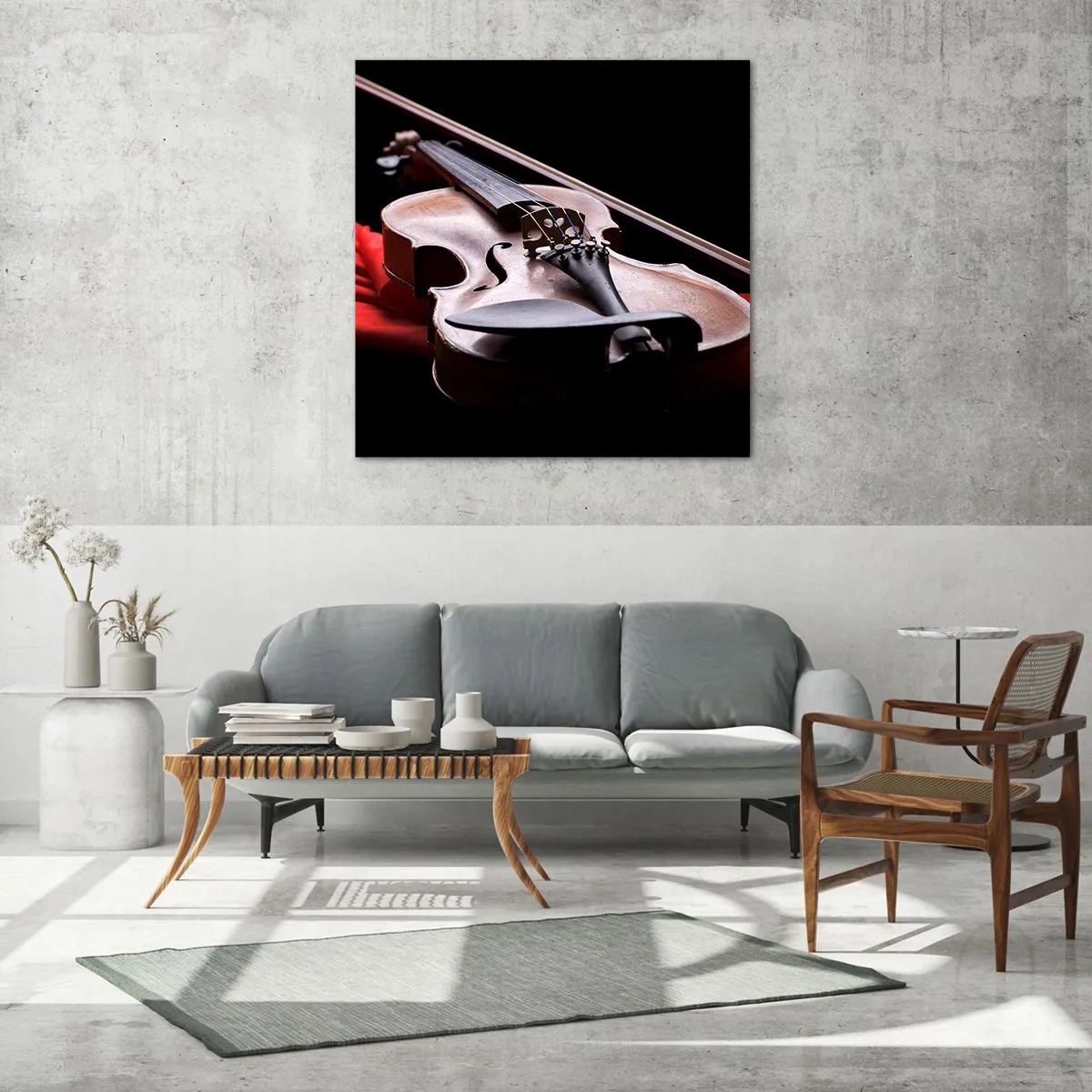 Tablou pe sticlă - Muzica sentimentelor - 50x50 cm