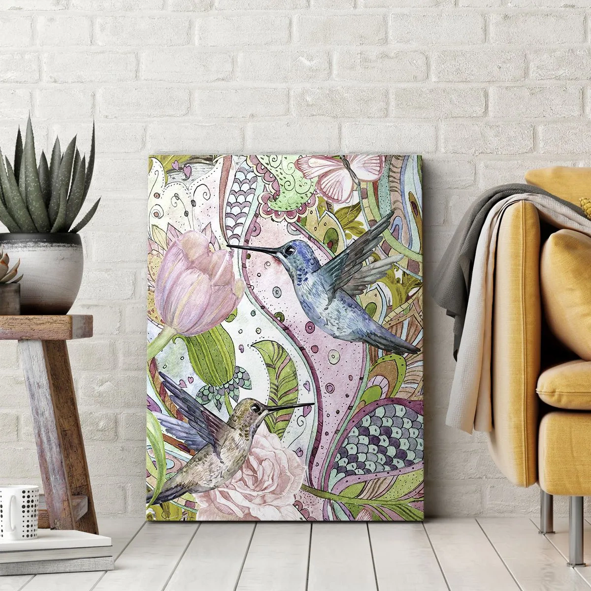 Tablou pe pânză - Încurcat în viță de vie - 70x100 cm