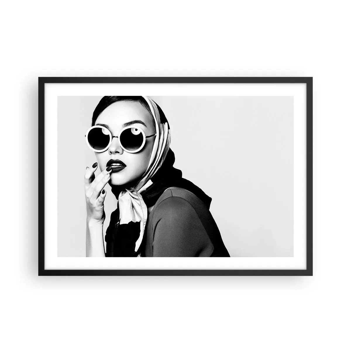 Poster în ramă neagră - Salutări din anii `60. - 70x50 cm
