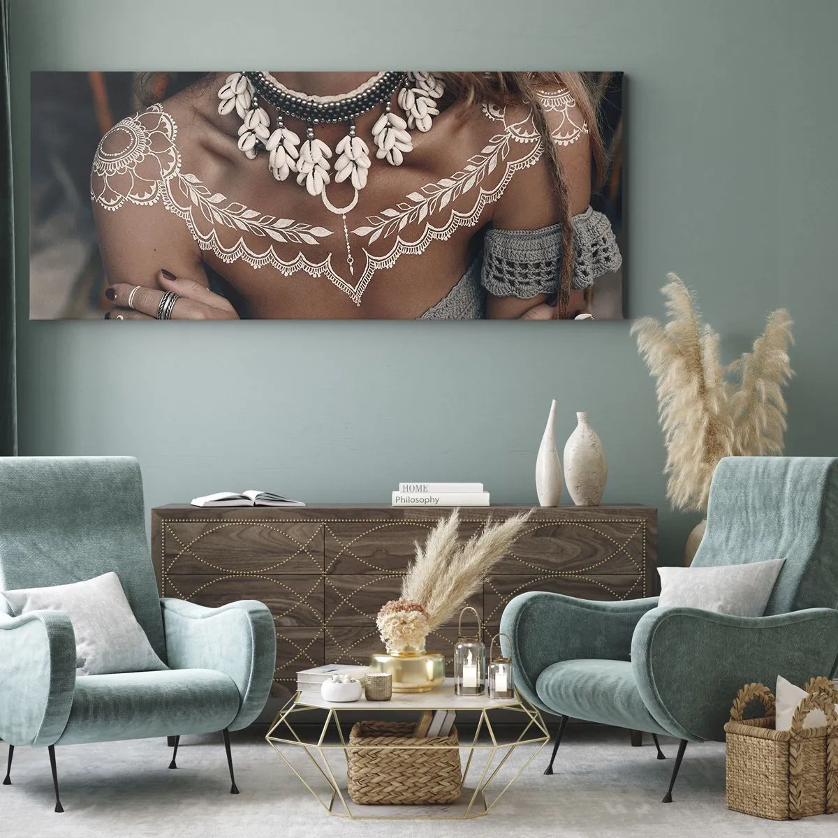 Tablou pe pânză - Talismanele, ritualurile feminității - 100x40 cm