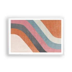 Poster în ramă albă - Compoziție diagonală - mișcare - 91x61 cm