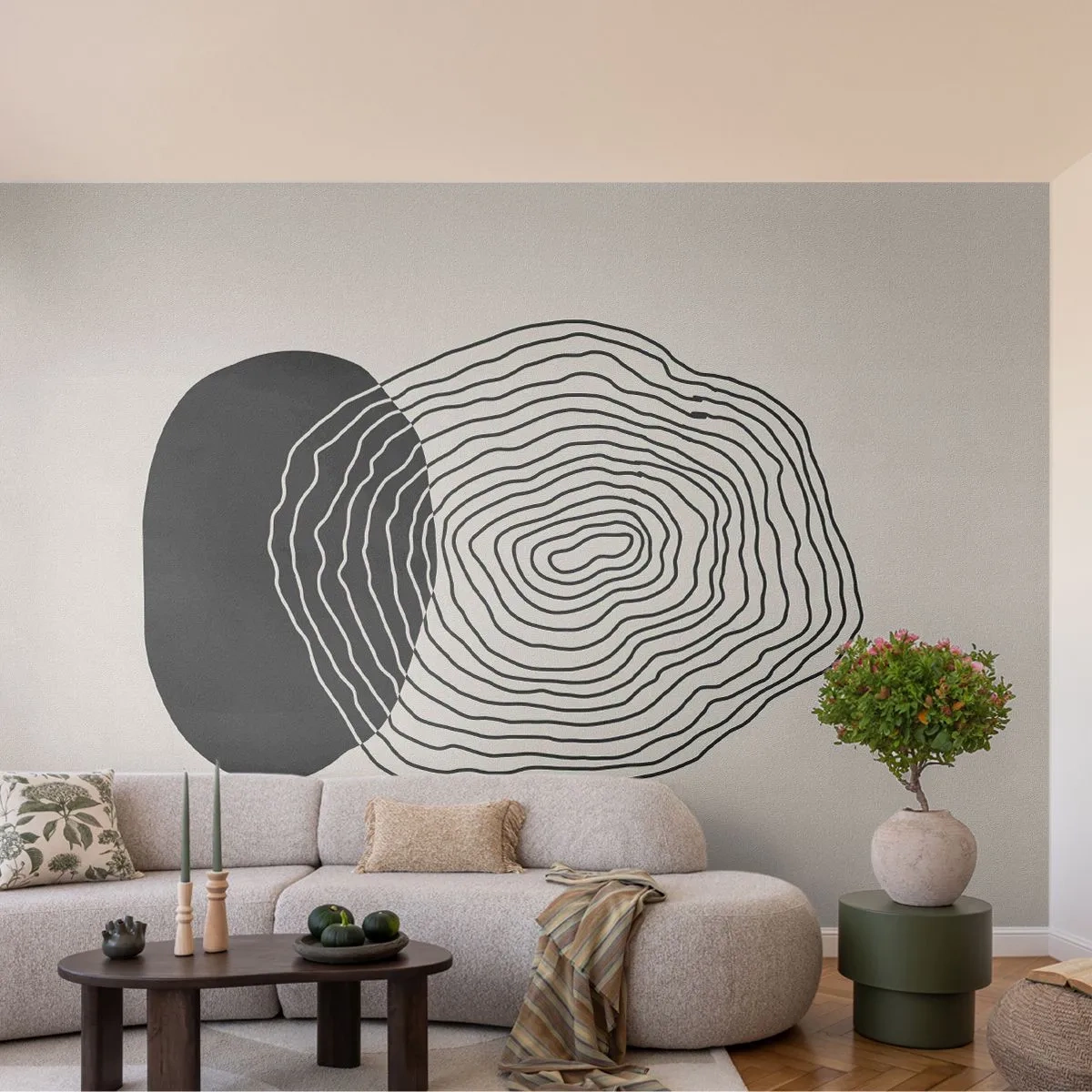 Tapet Autoadeziv Deluxe Sticker - Persistență și vibrațiile - Abstracția, Bucată, Grafică - 250x175 cm