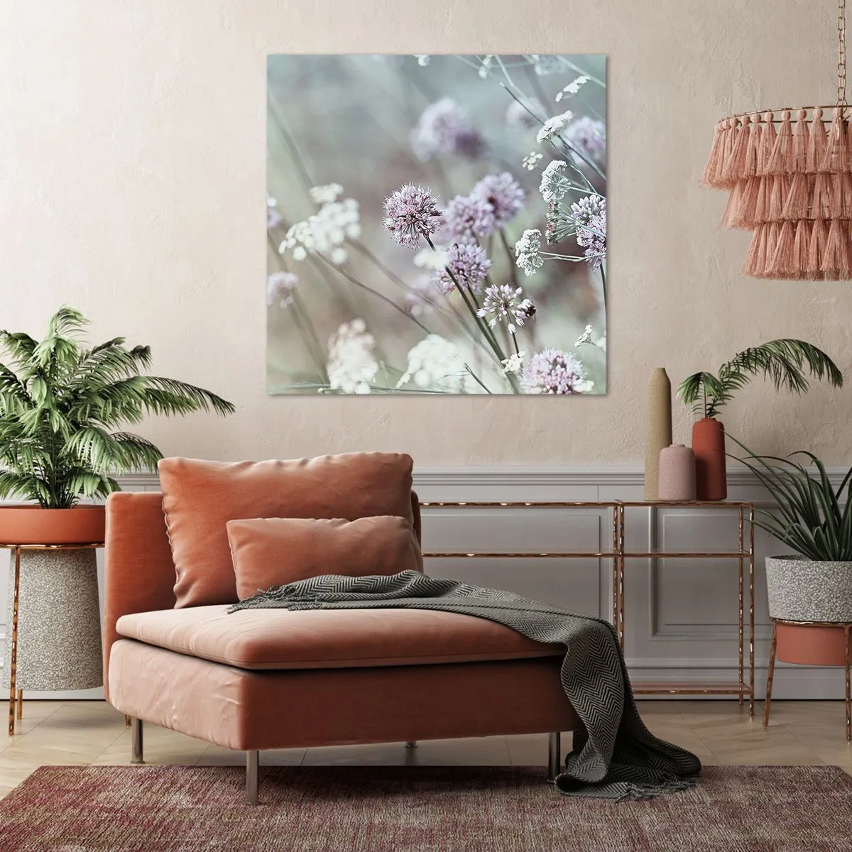 Tablou pe pânză - Ierburi dulci filigranate - 30x30 cm