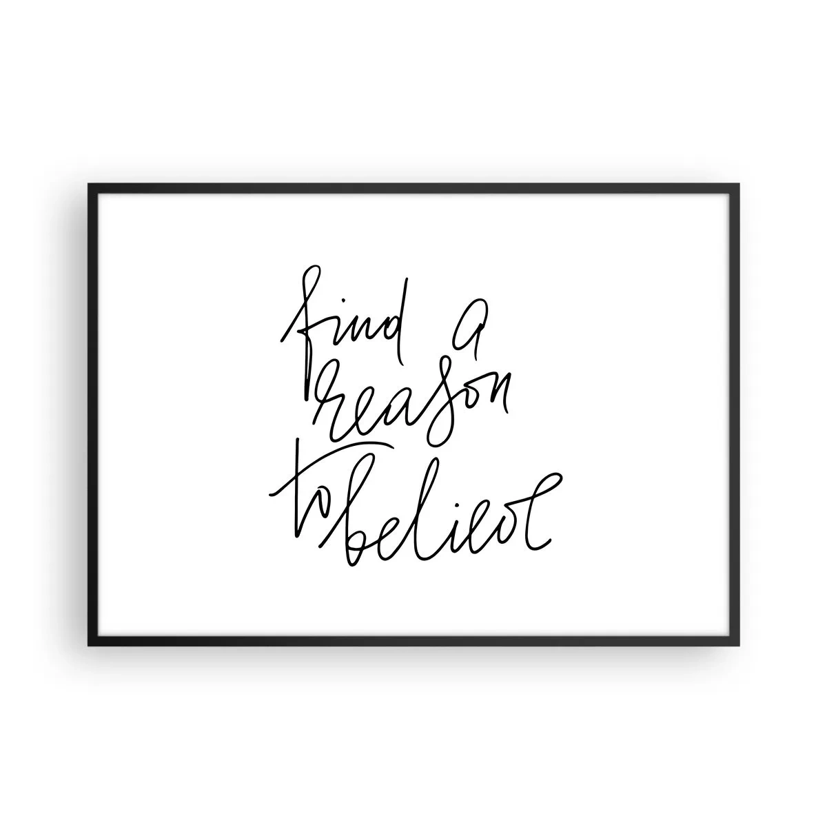 Poster în ramă neagră - Este posibil - 100x70 cm