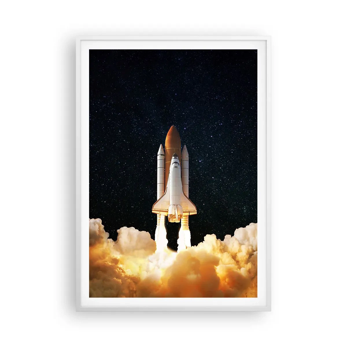 Poster în ramă albă - Ad astra! - 70x100 cm