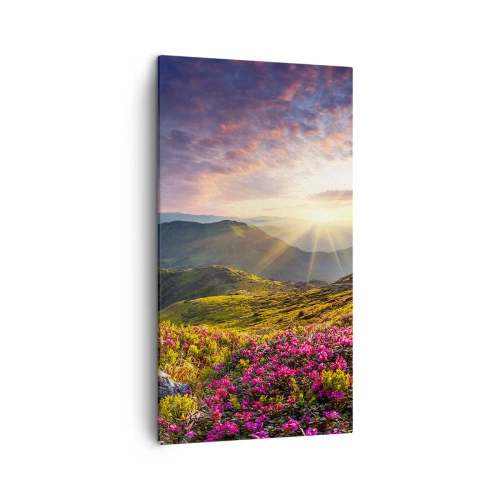 Tablou pe pânză - Prospețimea unei dimineți de munte - 45x80 cm