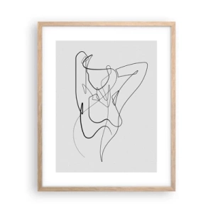 Poster în ramă de stejar deschis - Cine ești tu? - 40x50 cm