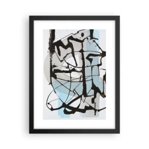Poster în ramă neagră - Cu toate acestea, albastru - 30x40 cm
