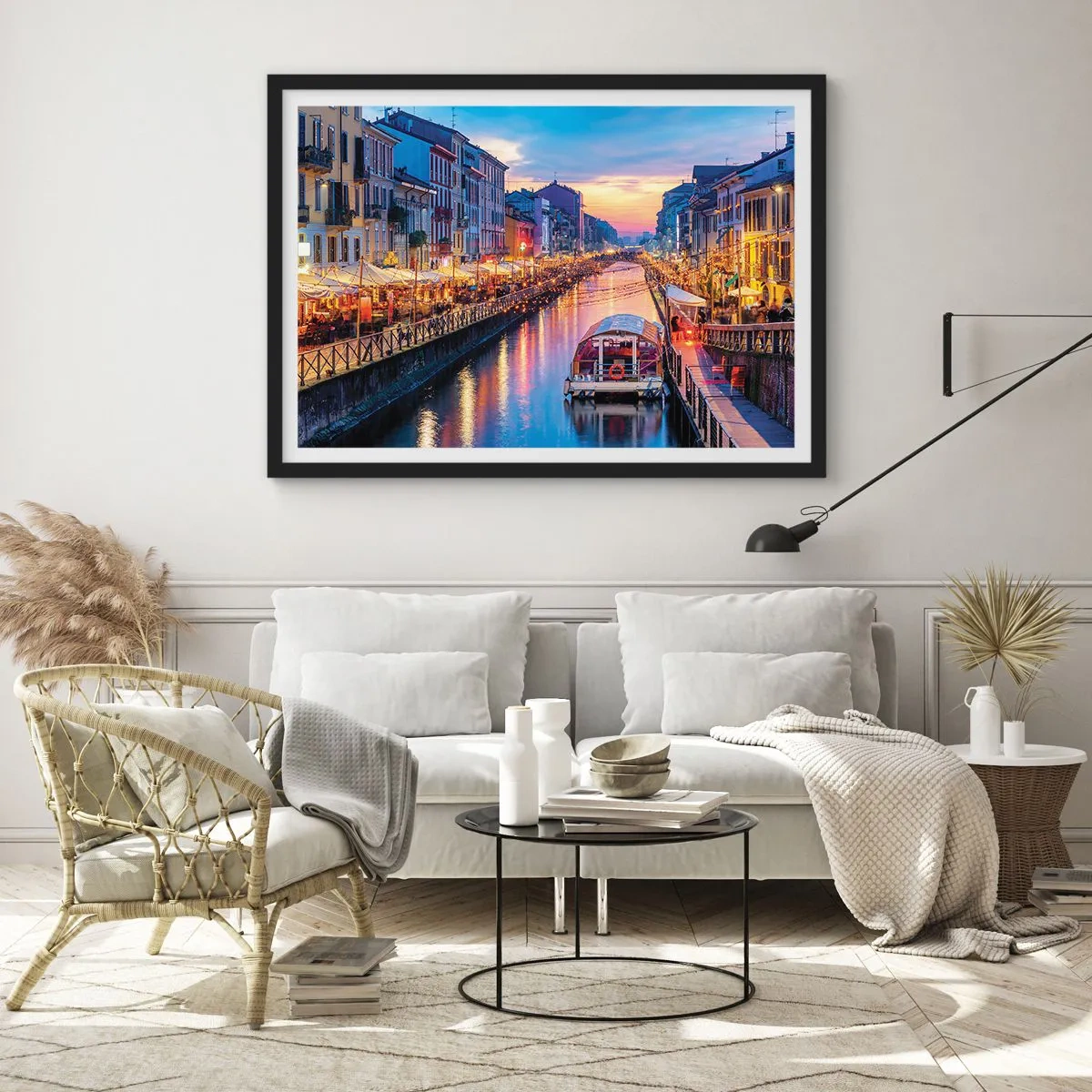 Poster în ramă neagră - O seară de lumină și distracție - 50x40 cm