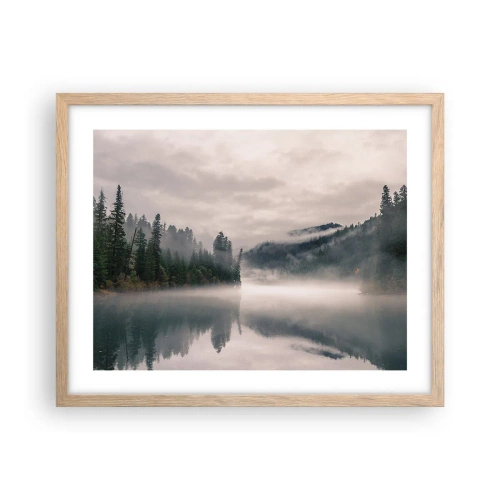 Poster în ramă de stejar deschis - În reverie, în ceață - 50x40 cm