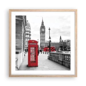 Poster în ramă de stejar deschis - Fără îndoială, Londra - 50x50 cm
