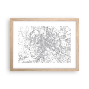 Poster în ramă de stejar deschis - Cerc roman - 40x30 cm