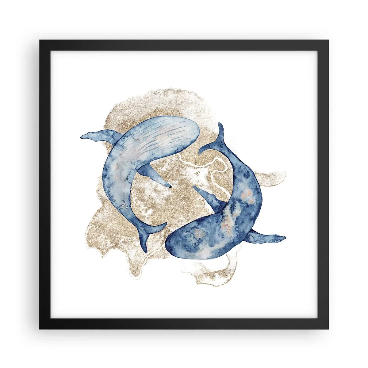 Poster în ramă neagră - Prietenie sau iubire? - 40x40 cm