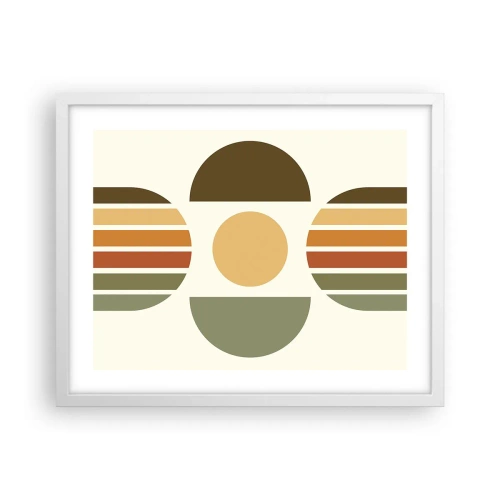 Poster în ramă albă - În culorile pământului - 50x40 cm