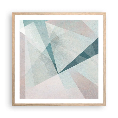 Poster în ramă de stejar deschis - Calm și totuși dinamic - 60x60 cm