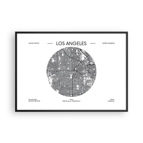 Poster în ramă neagră - Anatomia Los Angeles - 100x70 cm