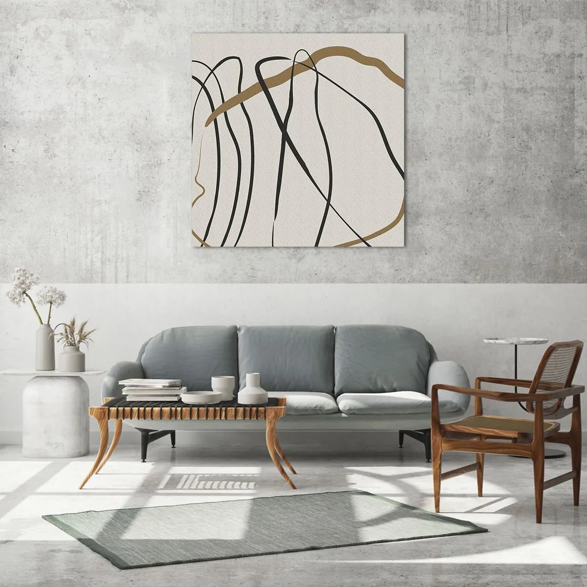 Tablou pe sticlă - Compoziție - Dans posesiv - 70x70 cm