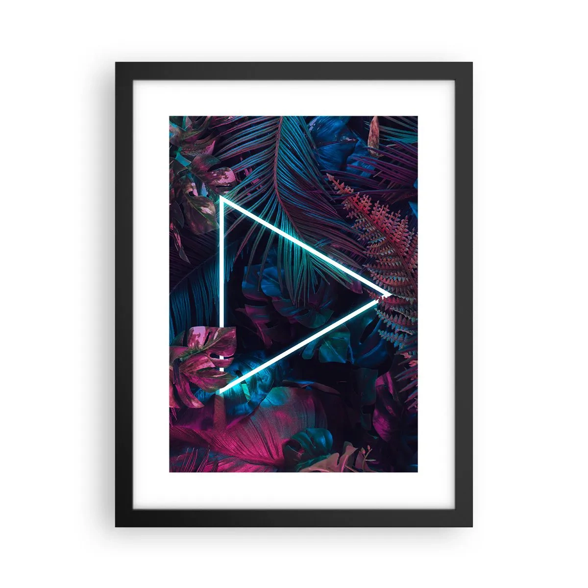 Poster în ramă neagră - Grădină în stil disco - 30x40 cm
