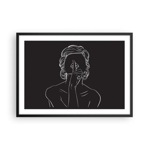 Poster în ramă neagră - Frumusețea înflorește în tăcere - 70x50 cm