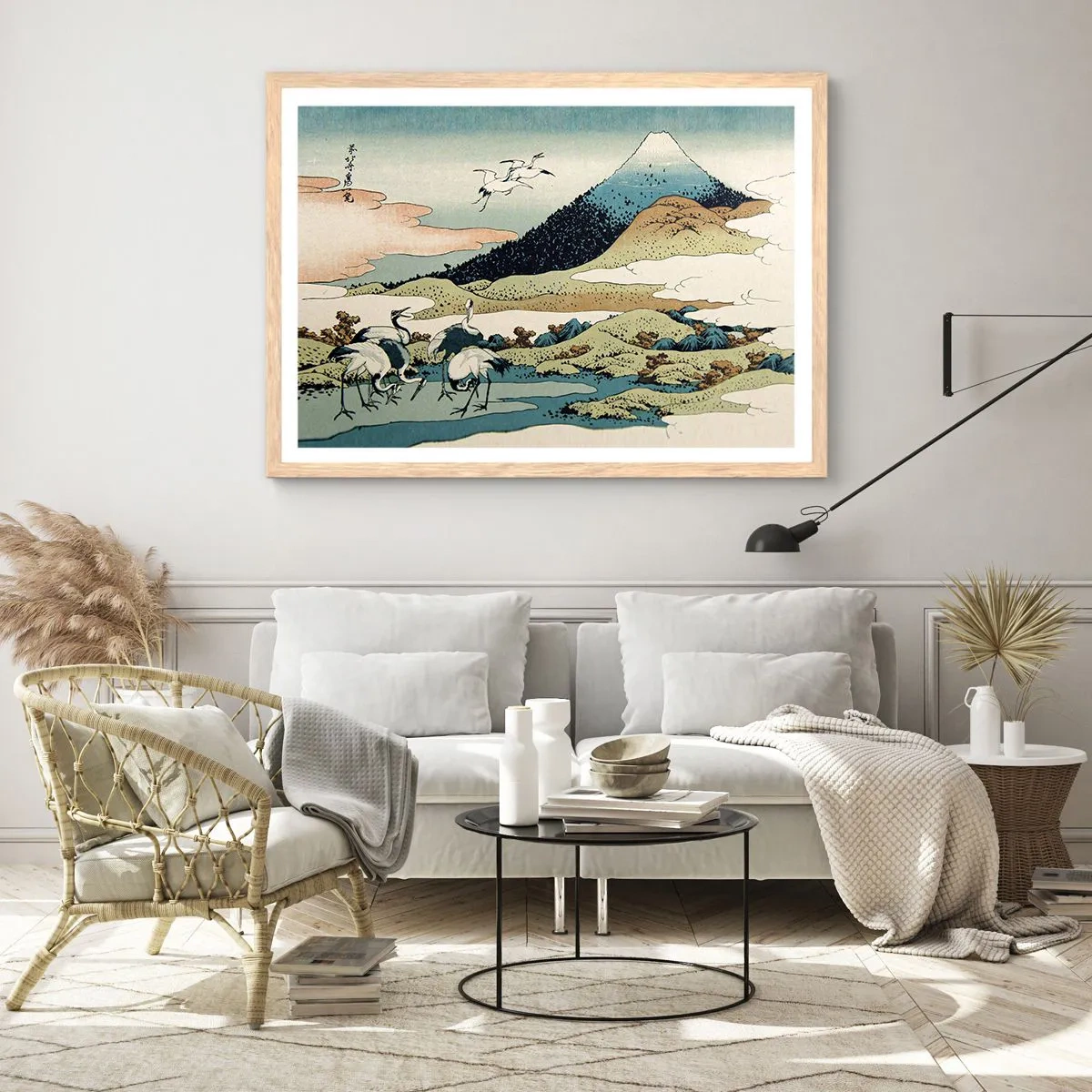 Poster în ramă de stejar deschis - În mod japonez - 70x50 cm