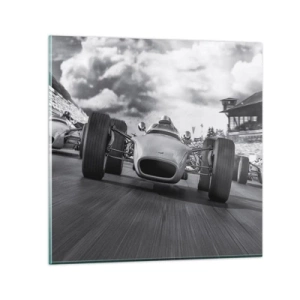 Tablou pe sticlă - Cai putere! - 30x30 cm