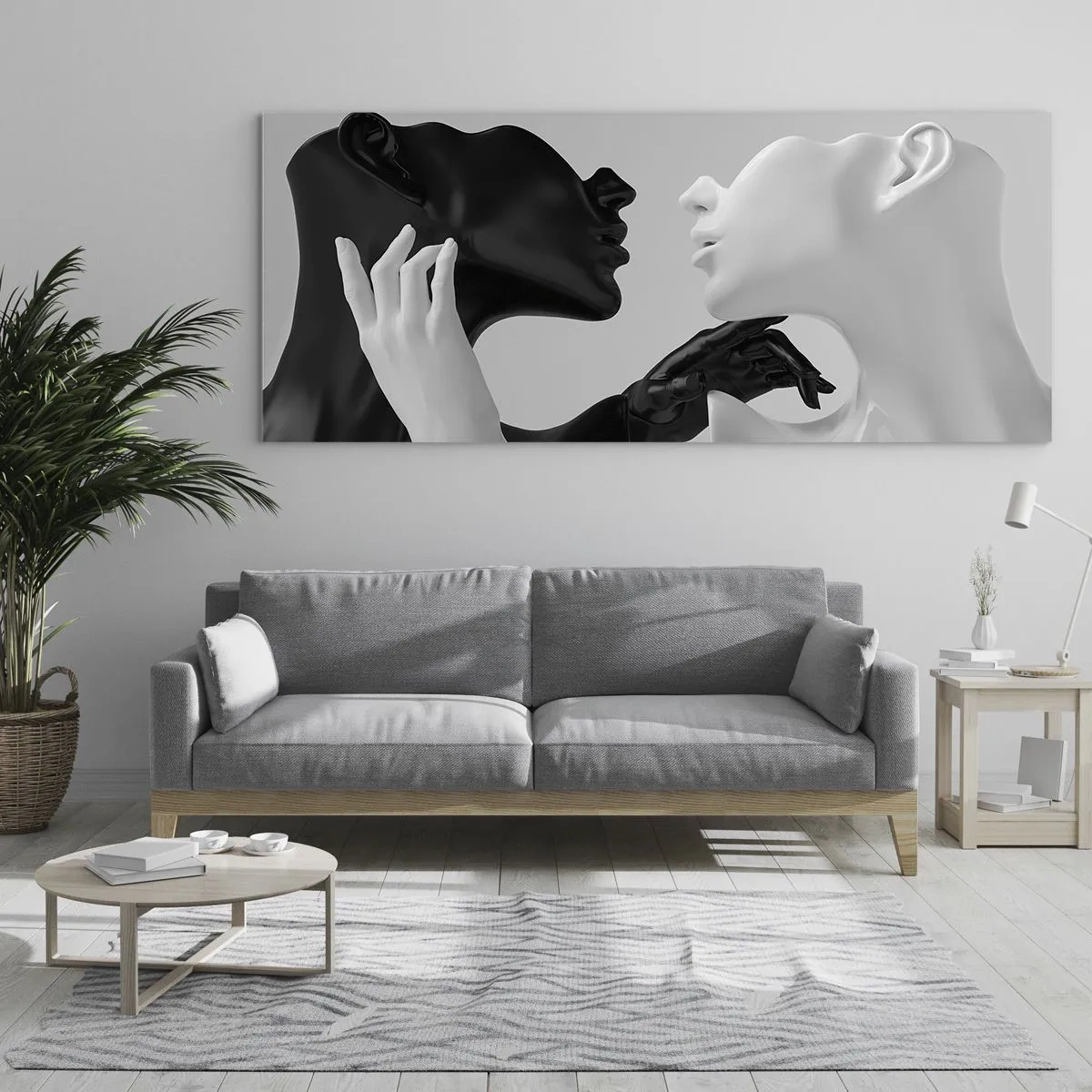 Tablou pe sticlă - Atracție - dorință - 160x50 cm