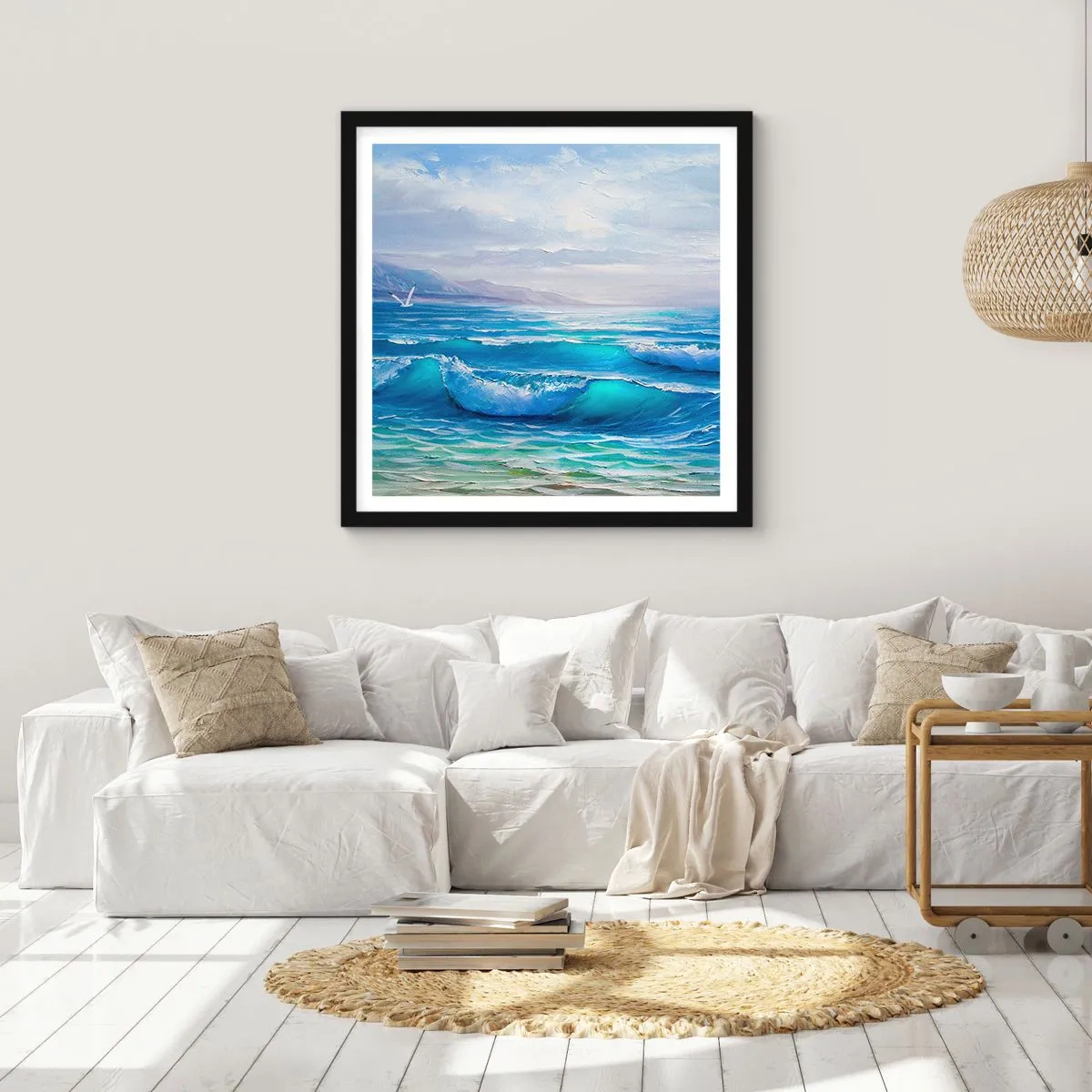 Poster în ramă neagră - Oferă alinare - 30x30 cm