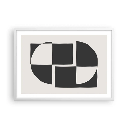 Poster în ramă albă - Antiteză - sinteză - 70x50 cm