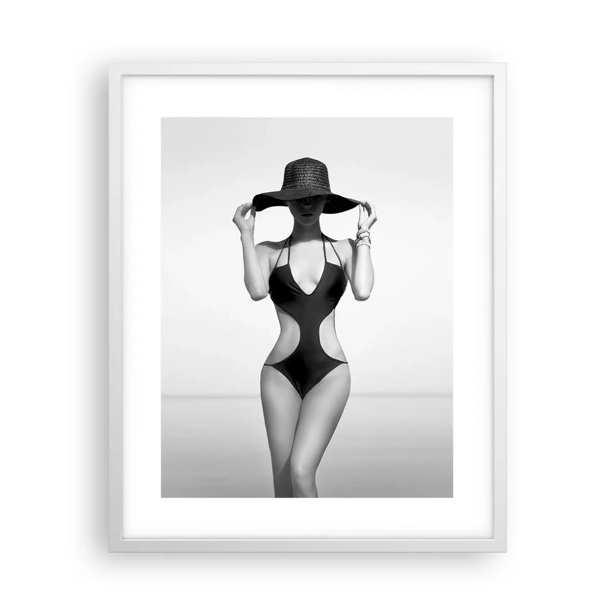 Poster în ramă albă - Numele meu este: Eleganța - 40x50 cm