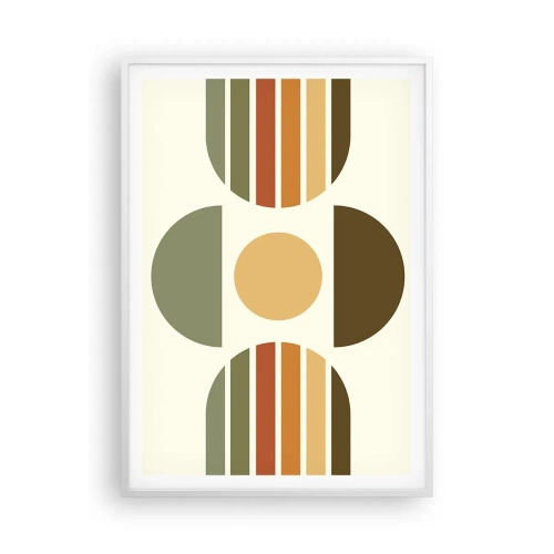Poster în ramă albă - În culorile pământului - 70x100 cm