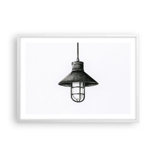 Poster în ramă albă - Cu mulți ani în urmă... - 70x50 cm