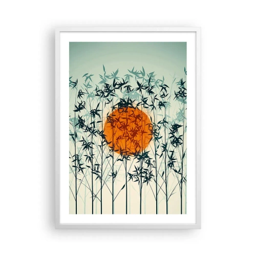 Poster în ramă albă - Soarele japonez - 50x70 cm