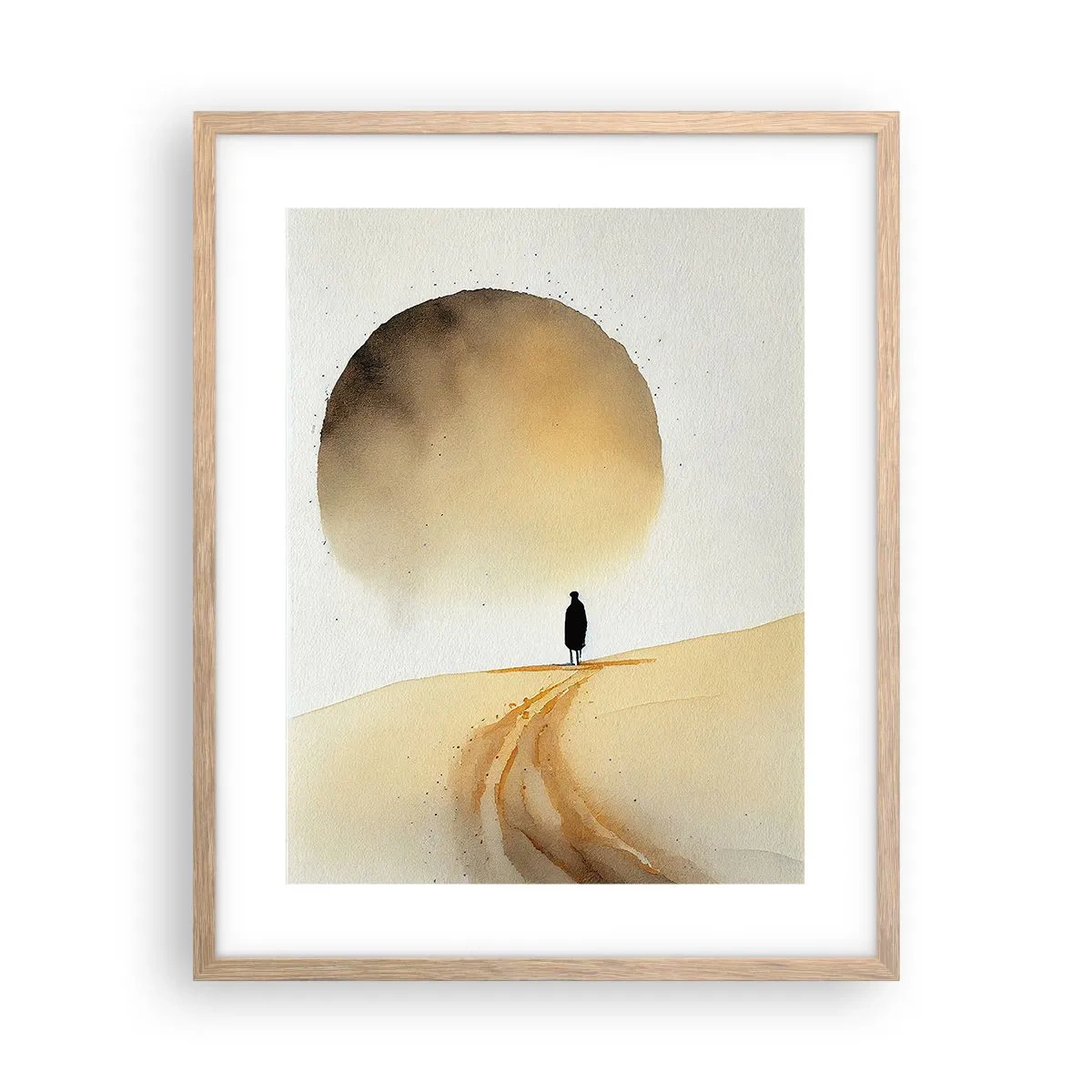 Poster în ramă de stejar deschis - Întotdeauna un dor - 40x50 cm