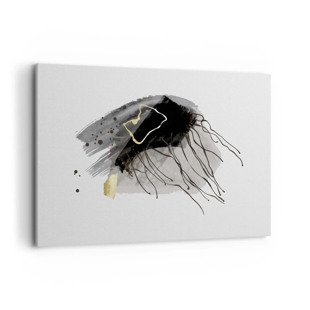 Tablou pe pânză - Negru și aur - 120x80 cm