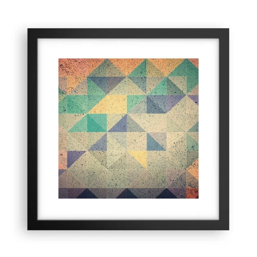 Poster în ramă neagră - Republica triunghiurilor - 30x30 cm