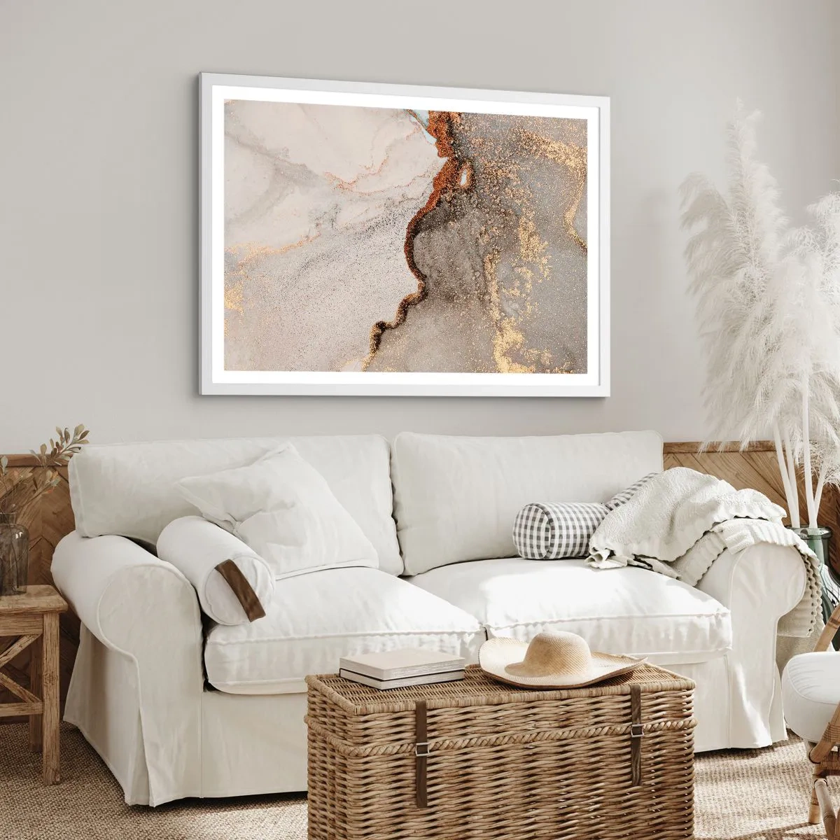 Poster în ramă albă - La granița culorilor - 40x30 cm