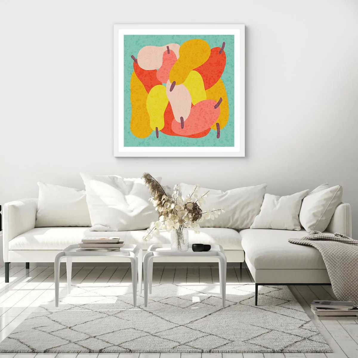 Poster în ramă albă - Gustă soarele de vară - 40x40 cm