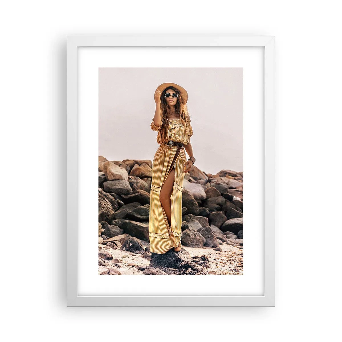 Poster în ramă albă - Magia pietrelor - 30x40 cm